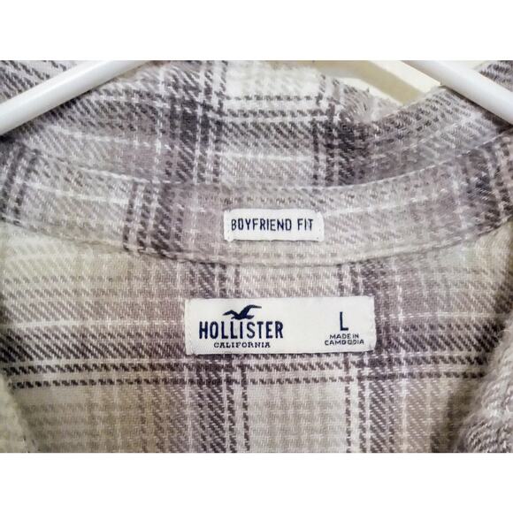 Upcycled Hollister Flannel w/ TOOL Patch — Handmade One-of-a-Kind Alt Metal SZ L - Picture 6 of 10